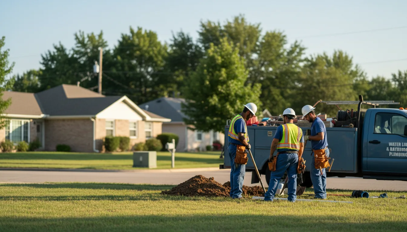 Residential water line and bathroom plumbing service in Saint Xavier, MT